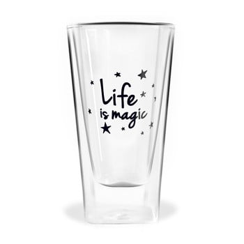 Pahar cu perete dublu Vialli Design Life Is Magic, 300 ml