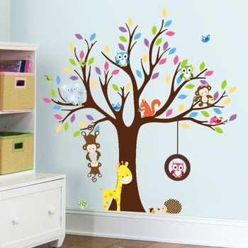 Set autocolante ambiance tree with animals