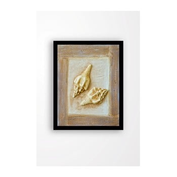 Tablou pe pânză în ramă neagră tablo center treasure, 29 x 24 cm