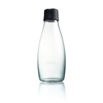 Sticlă cu garanție pe viață retap, 500 ml, negru