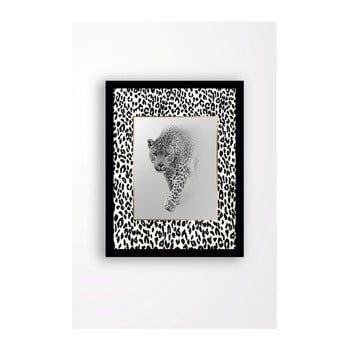 Tablou pe pânză în ramă neagră tablo center beast, 29 x 24 cm