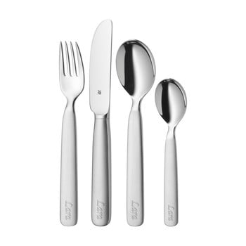 Set 4 tacâmuri din oțel inoxidabil pentru copii wmf first lyric