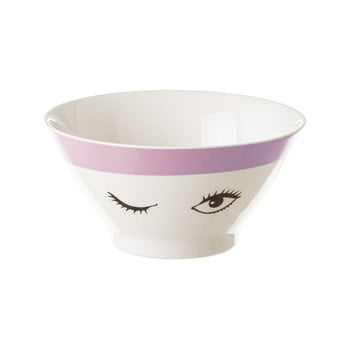 Bol din porțelan unimasa pink dreameyes, 350 ml