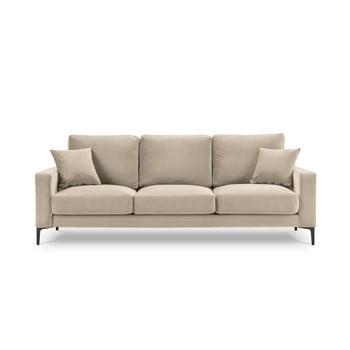 Canapea cu tapițerie din catifea kooko home harmony, 220 cm, bej
