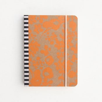 Agendă mică Caroline Gardner Mono Ditsy Small Chunky Notebook, portocaliu