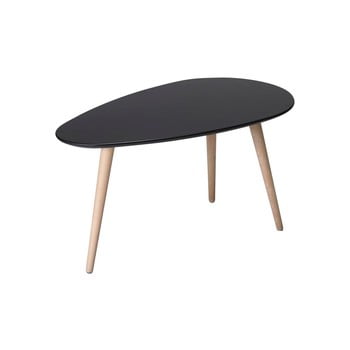 Măsuță de cafea cu picioare din lemn de fag furnhouse fly, 75 x 43 cm, negru