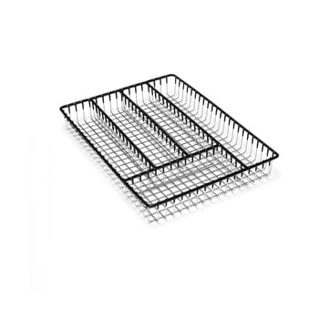 Suport din inox pentru tacâmuri addis wire, 36,5 cm, negru