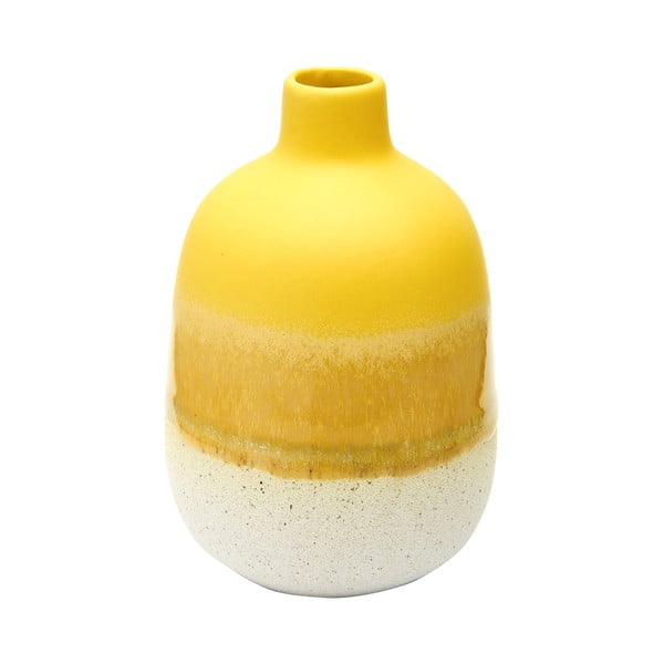 Žluto-bílá váza Sass & Belle Bohemian Home Mojave