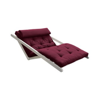 Fotoliu karup design figo, white/bordeaux, 120 cm