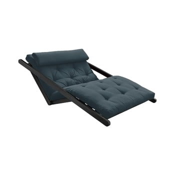 Canapea extensibilă karup design figo black, albastru petrol