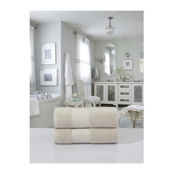 Set 2 prosoape din bumbac muller textiels, 70 x 140 cm, bej
