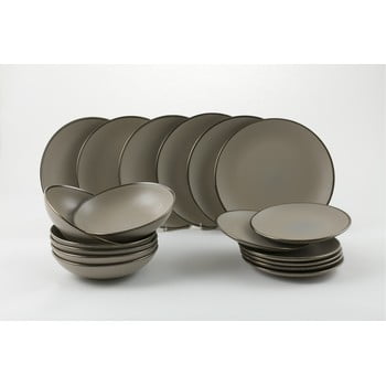 Set veselă 18 piese villa d'este cala dorada, bej - crem