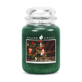 Lumânare parfumată în recipient de sticlă Goose Creek Classic Christmas Tree, 150 ore de ardere
