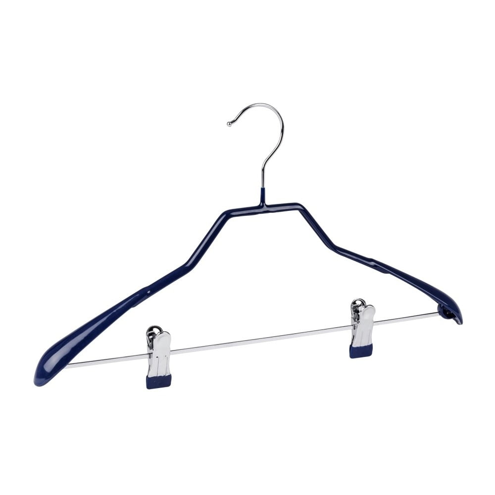 Modré protiskluzové ramínko na oblečení s klipsy Wenko Hanger Shape