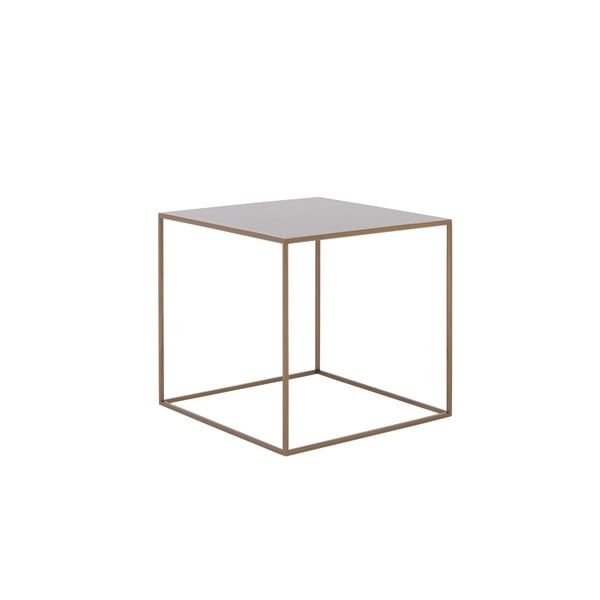 Konferenční kovový stolek ve zlaté barvě Custom Form Tensio, 50 x 50 cm