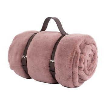 Pled tiseco home studio rabbit, 140 x 180 cm, roz