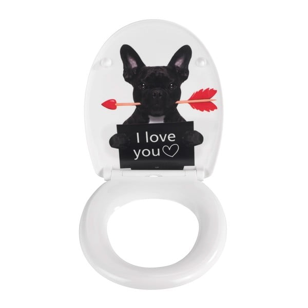 WC sedátko se snadným zavíráním Wenko Guilty Dog, 45 x 38 cm