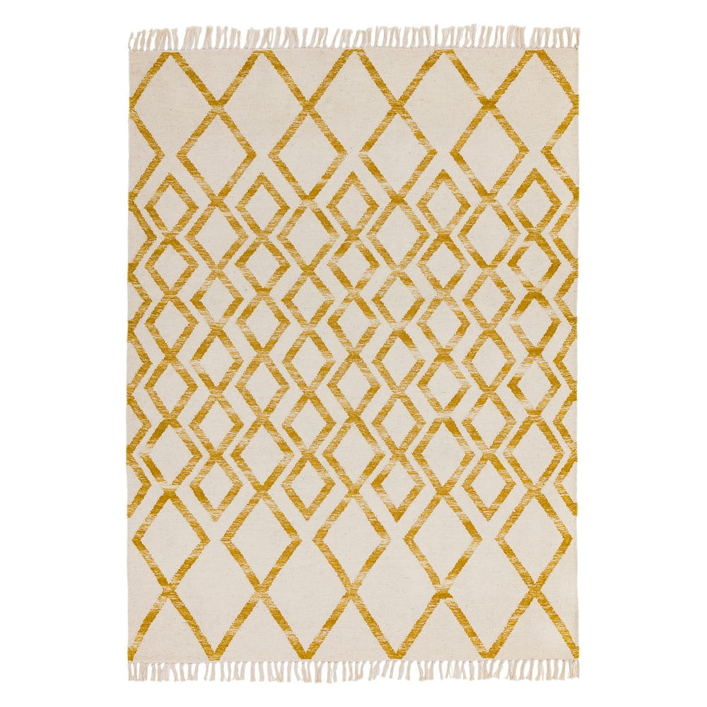 Béžovo-žlutý koberec Asiatic Carpets Hackney Diamond, 120 x 170 cm