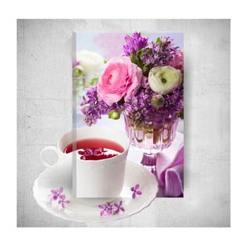 Tablou de perete 3D Mosticx Romantic Tea Time, 40 x 60 cm