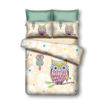Lenjerie de pat din microfibră decoking owls summerstory, 135 x 200 cm