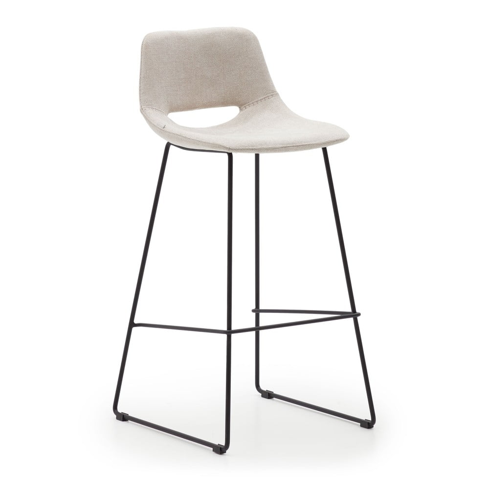 Béžové barové židle v sadě 2 ks (výška sedáku 76 cm) Zahara – Kave Home