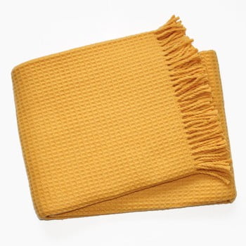 Pătură euromat waffel yellow, 140x180 cm