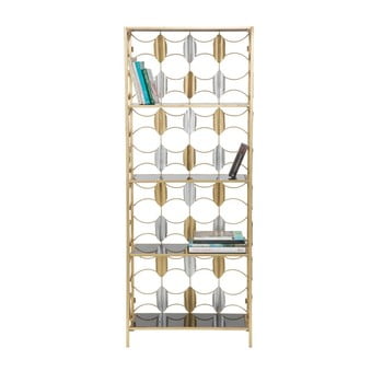Bibliotecă mauro ferretti glam leaf, înălțime 162 cm