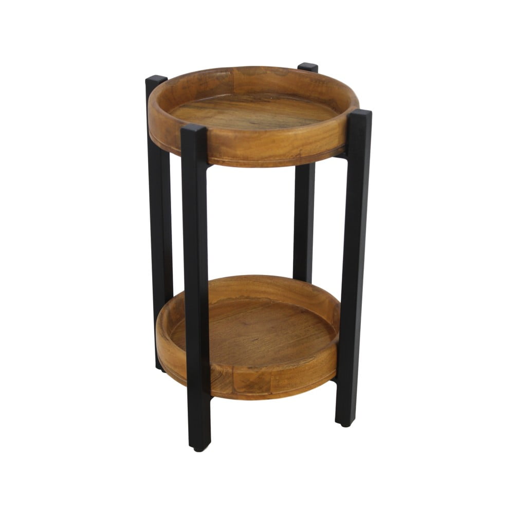 Odkládací stolek z neopracovaného mangového dřeva HSM collection Ediash, Ø 35 cm