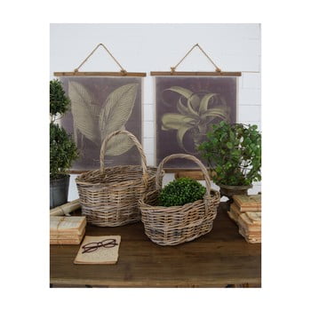 Set 2 coșuri de depozitare din ratan cu mâner orchidea milano st barts