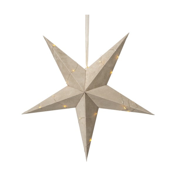 Béžová vánoční světelná dekorace Star Trading Velvet, ø 60 cm