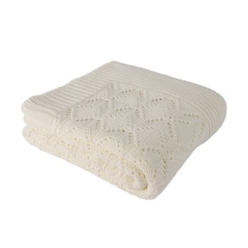 Pătură din bumbac homemania cotton, 170 x 130 cm, bej deschis