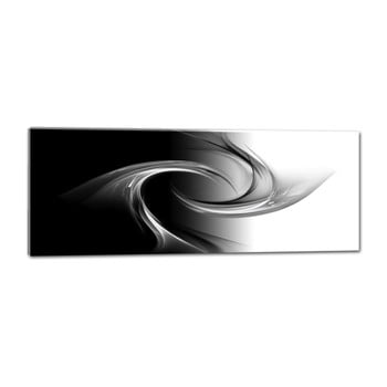 Tablou styler glasspik abstraction b&w, 50 x 125 cm