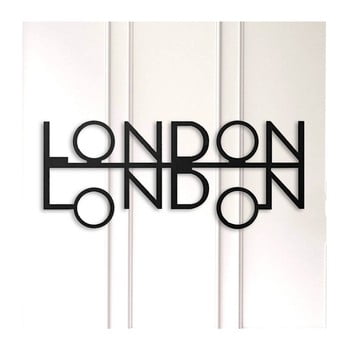 Decorațiune metalică de perete london, negru