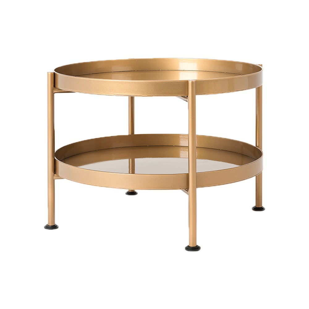 Konferenční stolek ve zlaté barvě Custom Form Hanna, ⌀ 60 cm