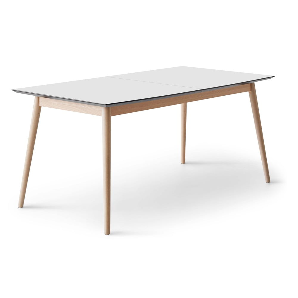 Rozkládací jídelní stůl s bílou deskou v bílo-přírodní barvě 100x210 cm Meza – Hammel Furniture