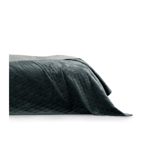 Tmavě šedý přehoz přes postel AmeliaHome Laila Graphite, 260 x 240 cm