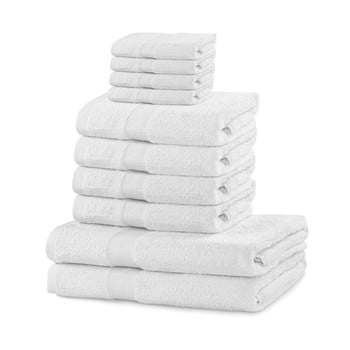 Set 10 prosoape decoking marina white, alb