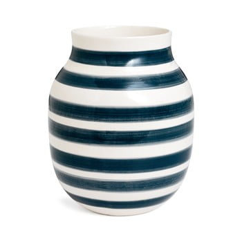 Vază din ceramică Kähler Design Omaggio, înălțime 20 cm, gri - alb