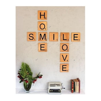 Decorațiune din mai multe părți pentru perete scrabble