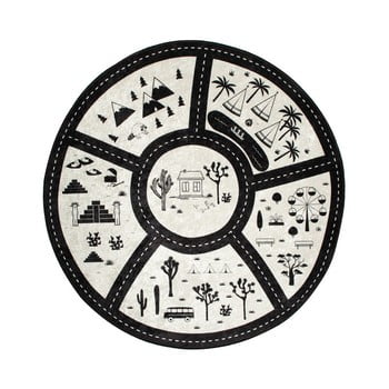 Covor copii black city, ⌀ 140 cm