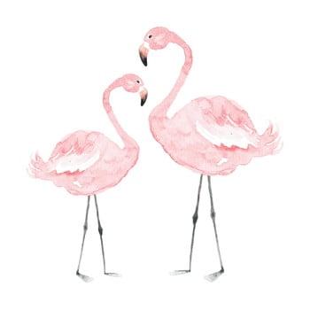 Autocolant pentru perete dekornik flamingos, 110 x 110 cm
