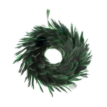 Coroniță de crăciun cu pene dakls, ø 14 cm, verde