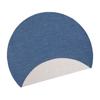 Covor reversibil bougari miami, Ø 140 cm, albastru