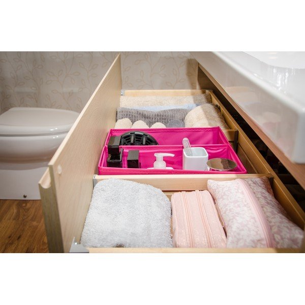 Sada 2 růžových textilních boxů JOCCA, 28 x 13 cm