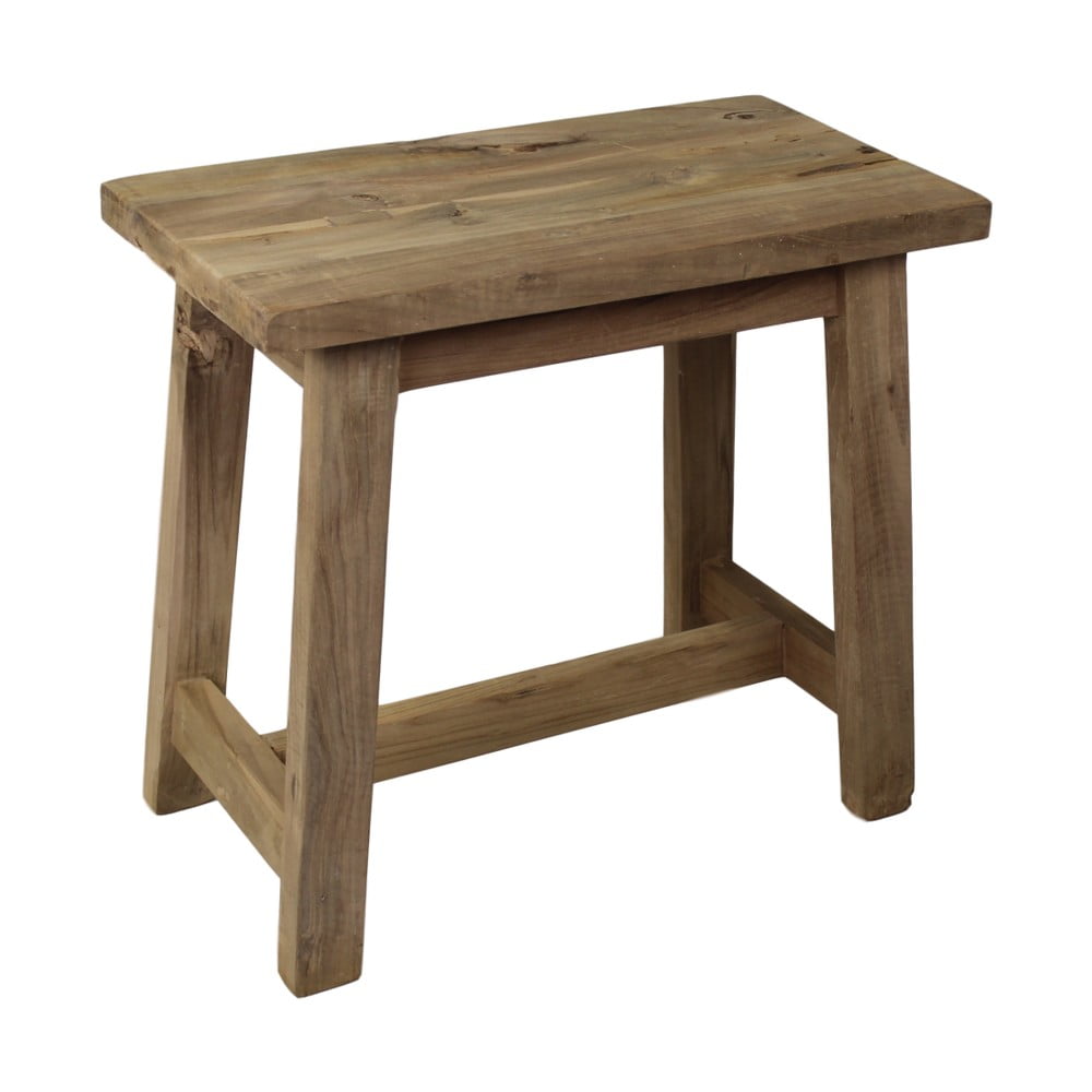 Stolička z neopracovaného teakového dřeva HSM collection Rustical, délka 50 cm