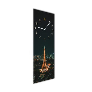Ceas de perete styler glassclock paris, 20 x 60 cm