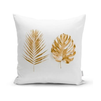 Față de pernă minimalist cushion covers golden leafes, 45 x 45 cm