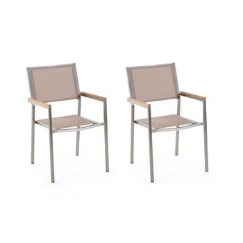Set 2 scaune de grădină monobeli classy, bej