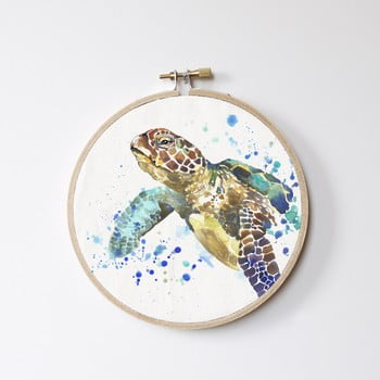 Decorațiune de perete surdic stitch hoop turtle, ⌀ 27 cm
