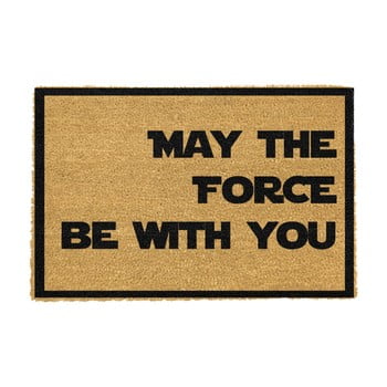 Covoraș intrare din fibre de cocos artsy doormats may the force be with you, 40 x 60 cm